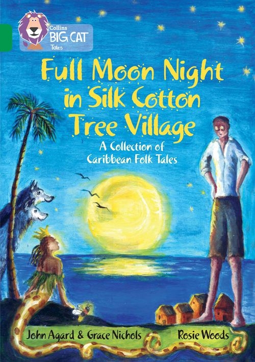 BIG CAT-EMERALD BAND-FULL MOON NIGHT IN SILK